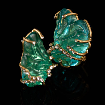 Vintage Crystal Luxury Chic Earrings Timeless Style