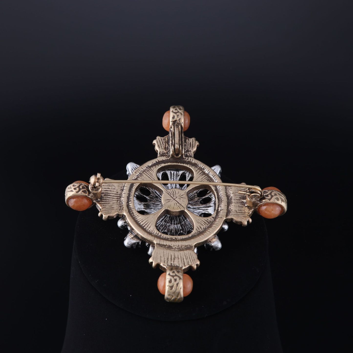 Vintage Natural Stone Geometric Elegant Brooches Timeless Style