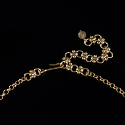 Vintage Natural Stone Floral Classic Handcrafted Necklace Timeless Style
