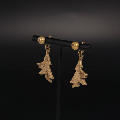 Vintage Enamel Leaf Refined Handcrafted Earrings Timeless Style