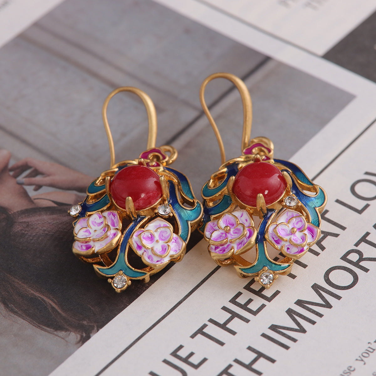 Vintage Agate Classic Handcrafted Earrings for Women