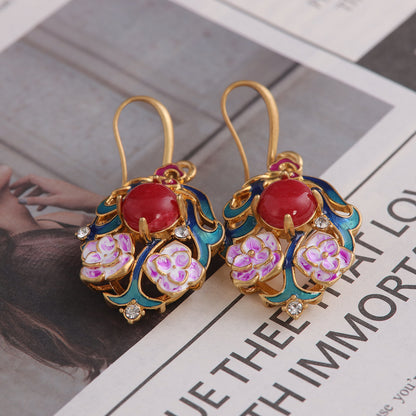 Vintage Agate Classic Handcrafted Earrings for Women