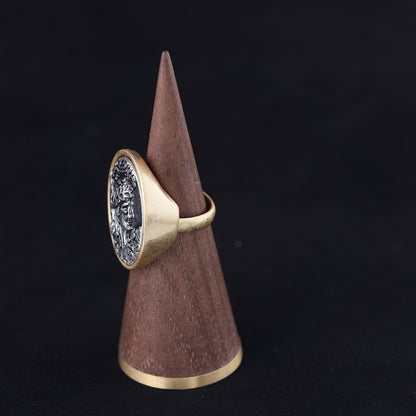 Vintage Geometric Statement Timeless Open Ring Handcrafted Design
