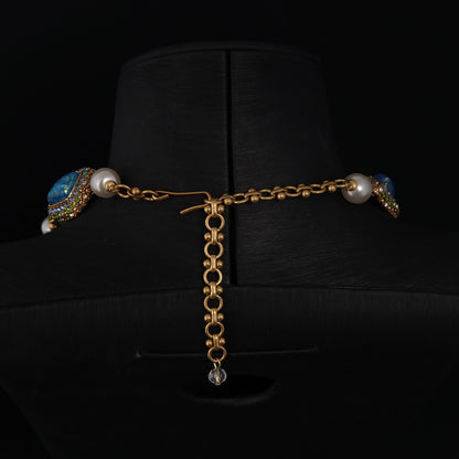 Vintage Geometric Statement Artisan Necklace for Women