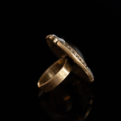 Vintage Crystal Geometric Timeless Open Ring