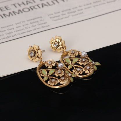 Vintage Floral Artisan Handcrafted Earrings for Women