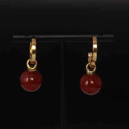 Vintage Agate Classic Timeless Earrings Handcrafted Design