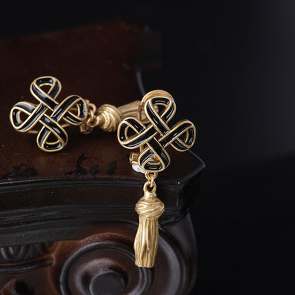 Vintage Geometric Chic Artisan Earrings Handcrafted Design