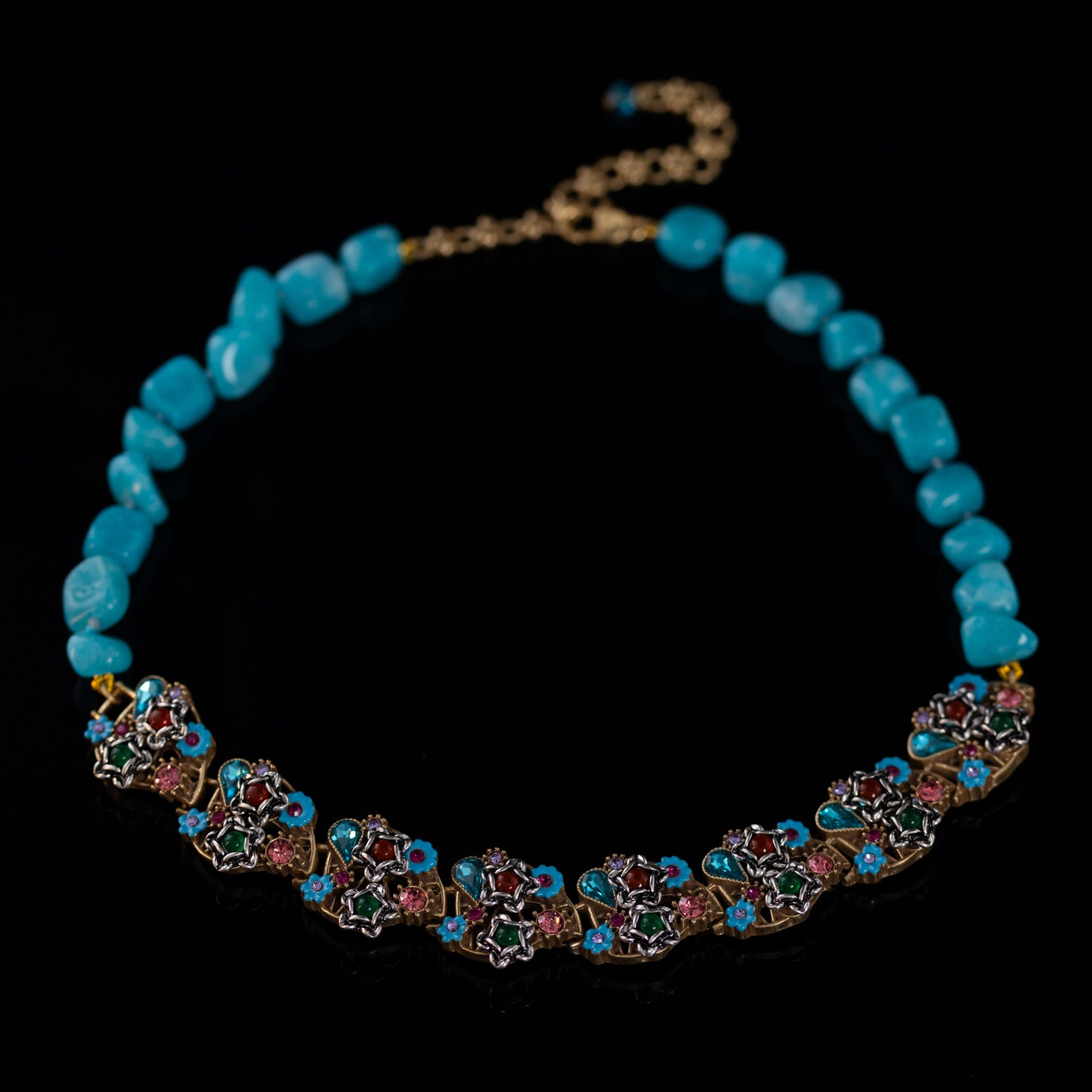 Vintage Floral Chic Handcrafted Necklace Gift Jewelry