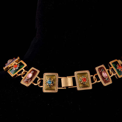 Vintage Geometric Luxury Polished Necklace Handcrafted Design