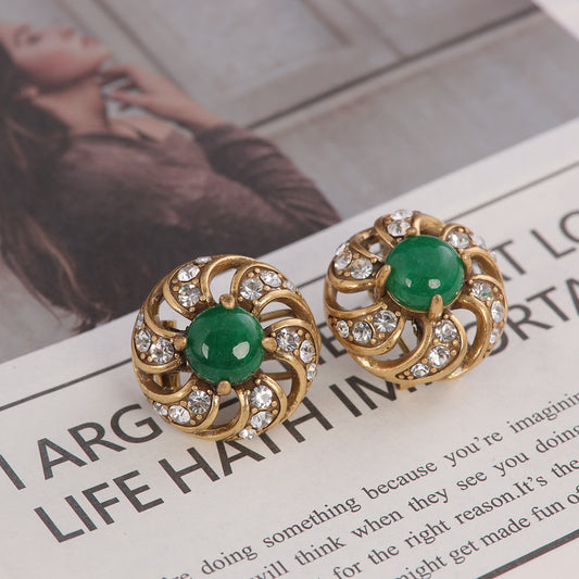 Vintage Agate Luxury Handcrafted Earrings for Women