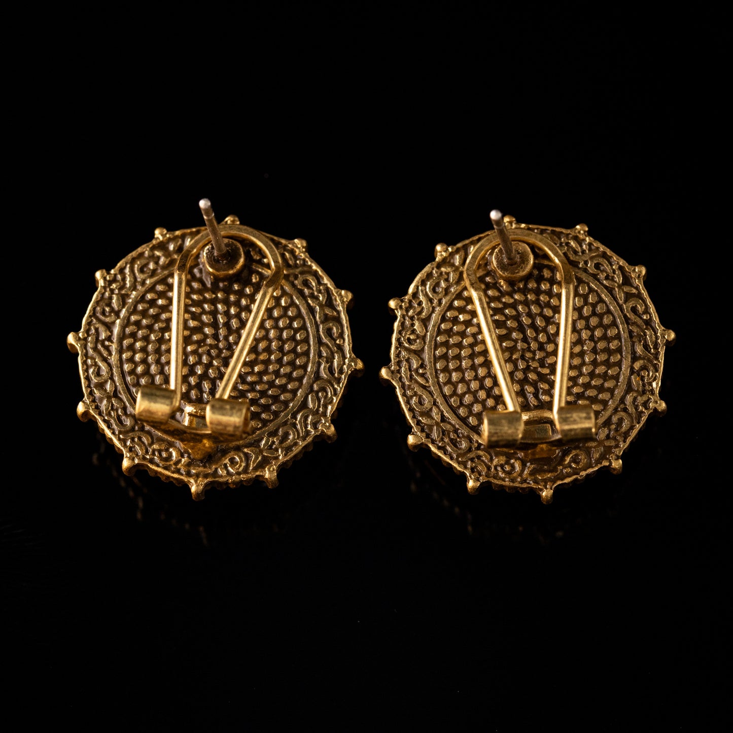 Vintage Heart Statement Luxury Earrings Handcrafted Design