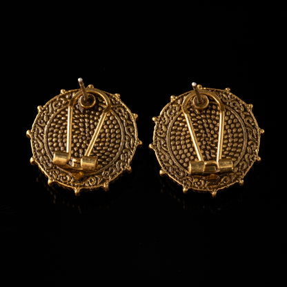 Vintage Heart Statement Luxury Earrings Handcrafted Design