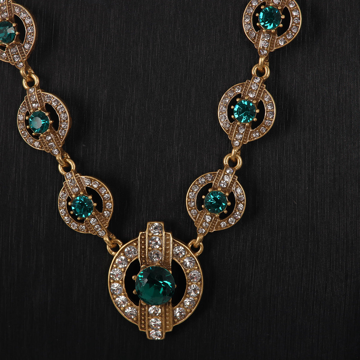 Vintage Cubic Zirconia Statement Necklace for Women