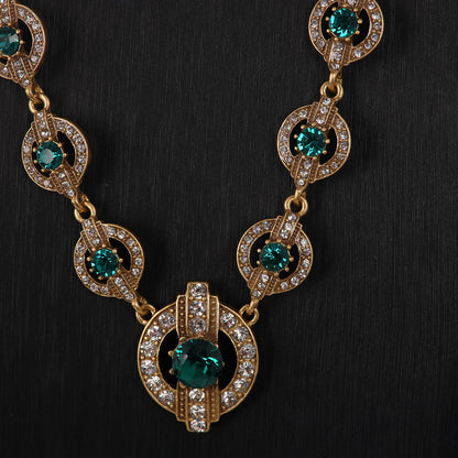 Vintage Cubic Zirconia Statement Necklace for Women