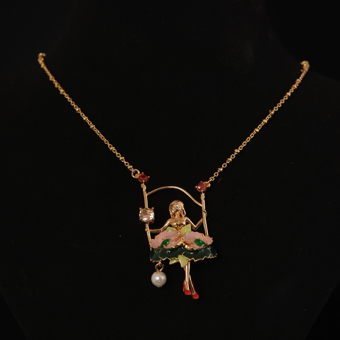 Vintage Enamel Classic Statement Necklace for Ladies
