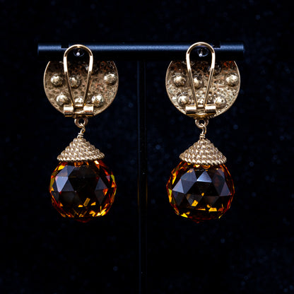 Vintage Crystal Luxury Statement Earrings Gift Jewelry