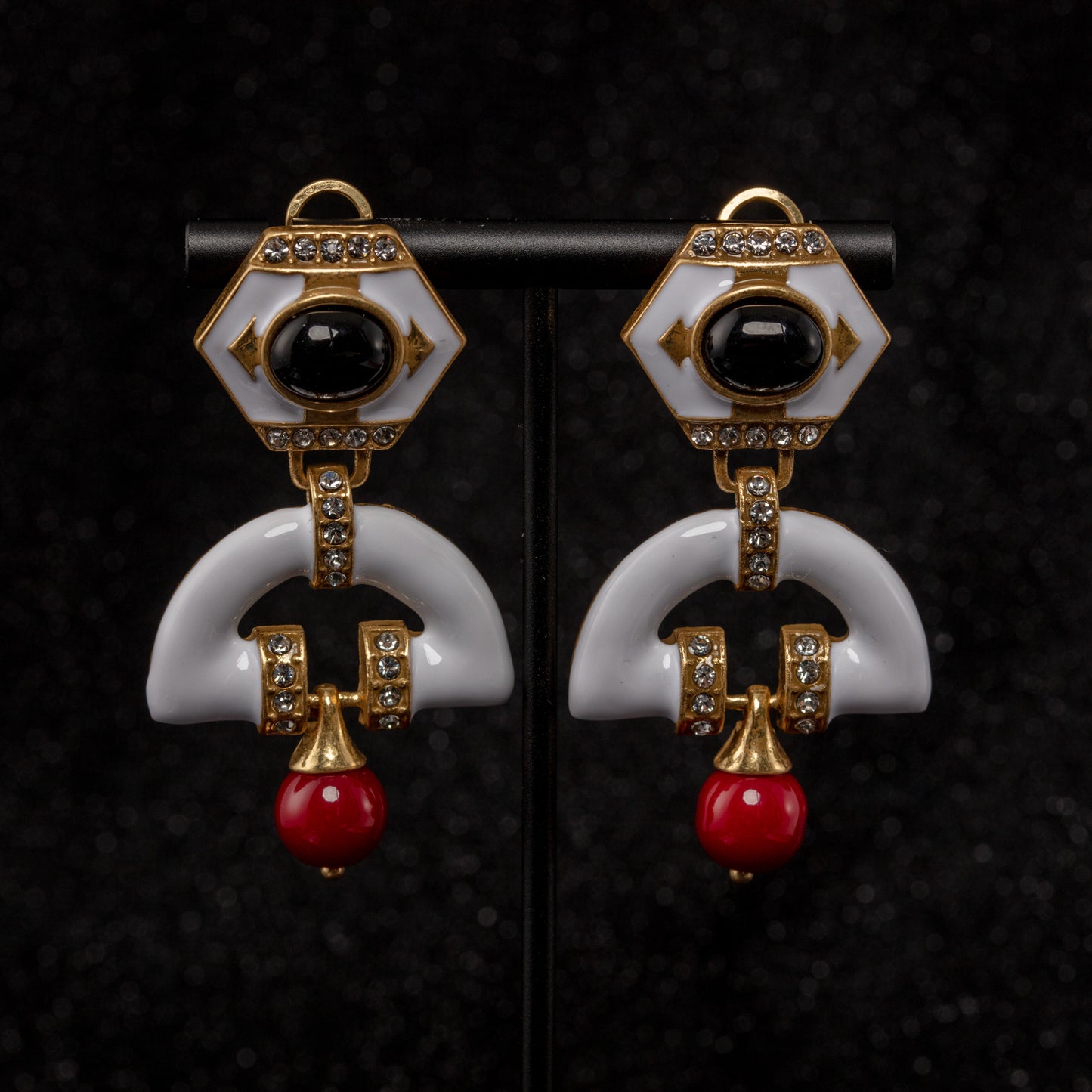 Vintage Enamel Luxury Classic Earrings for Women