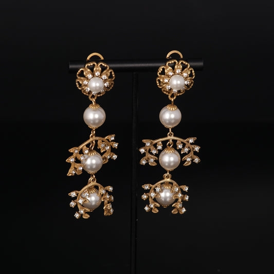 Vintage Refined Handcrafted Artisan Earrings Handcrafted Design