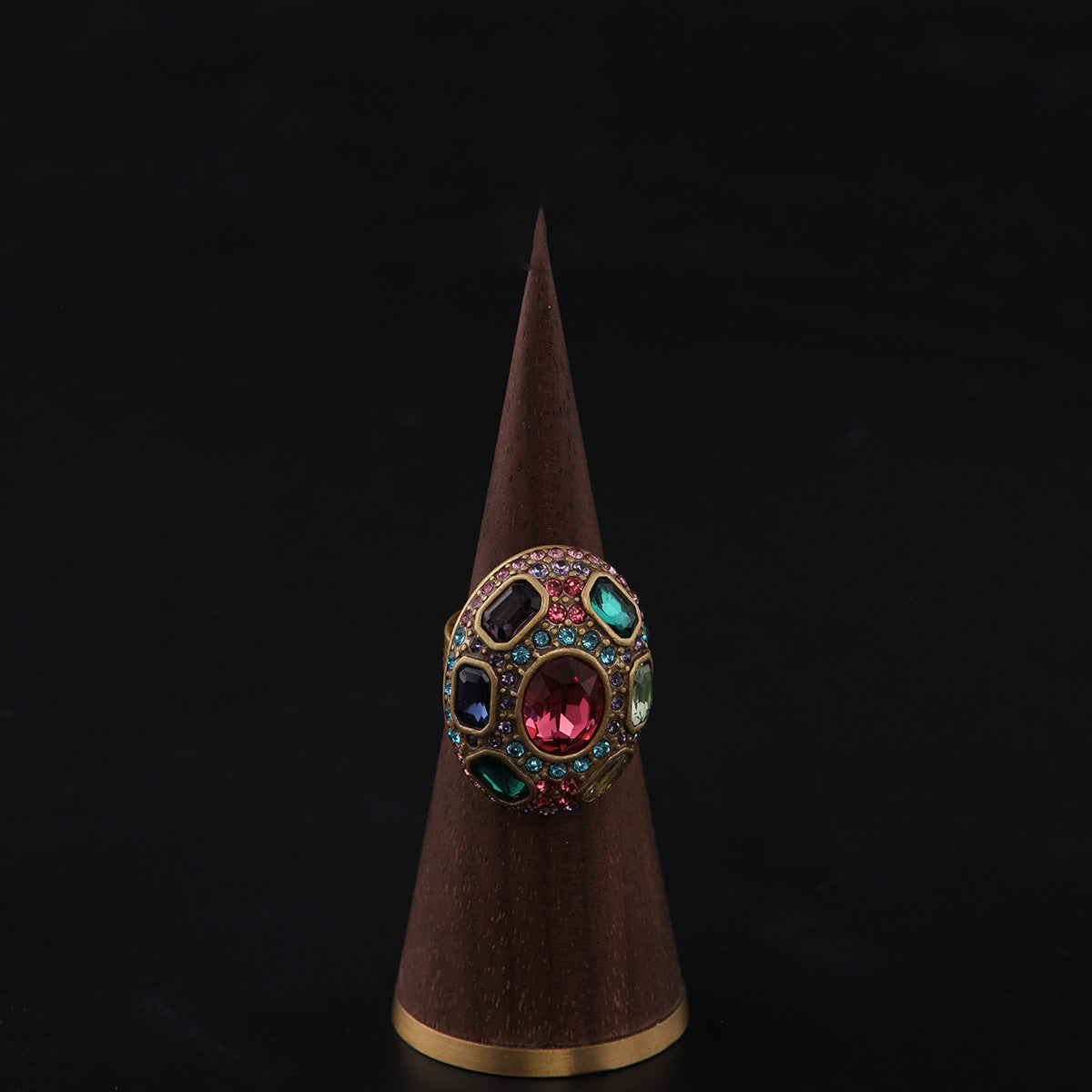 Vintage Geometric Artisan Refined Open Ring