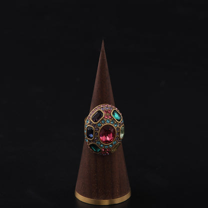 Vintage Geometric Artisan Refined Open Ring