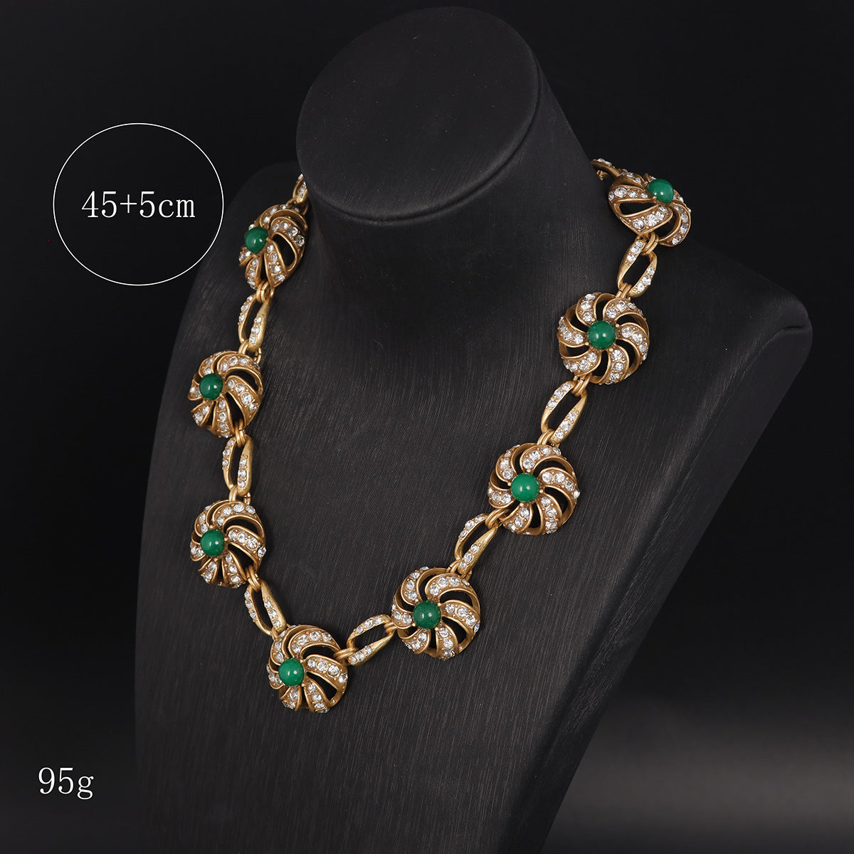 Vintage Natural Stone Floral Classic Handcrafted Necklace for Ladies