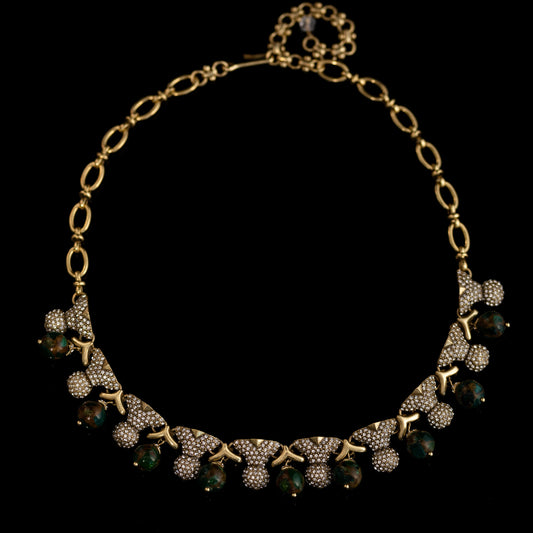 Vintage Natural Stone Statement Necklace Gift Jewelry