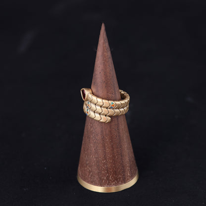 Vintage Geometric Timeless Handcrafted Open Ring Gift Jewelry