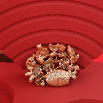 Vintage Floral Chic Artisan Brooches for Women
