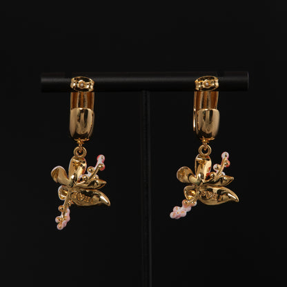 Vintage Enamel Floral Timeless Earrings Timeless Style