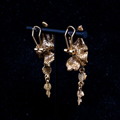 Vintage Enamel Statement Artisan Earrings Timeless Style