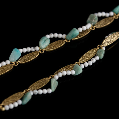 Vintage Enamel Geometric Chic Handcrafted Necklace for Ladies