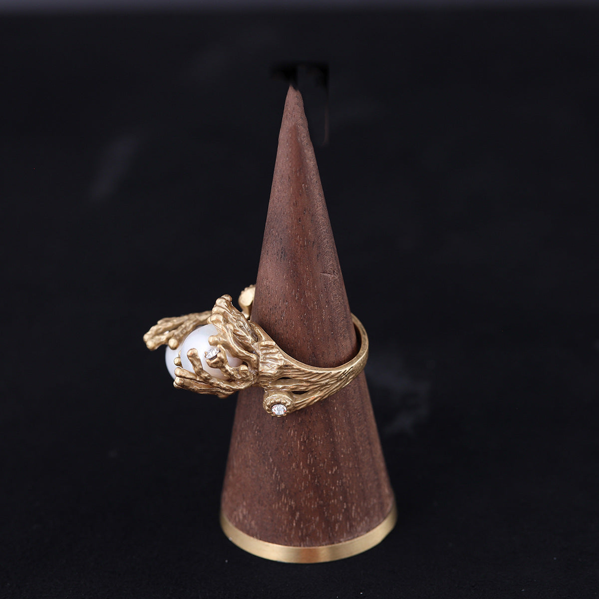 Vintage Pearl Geometric Chic Handcrafted Open Ring Gift Jewelry