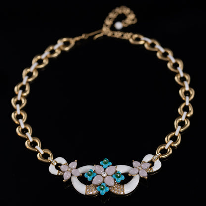 Vintage Enamel Classic Classic Necklace Gift Jewelry