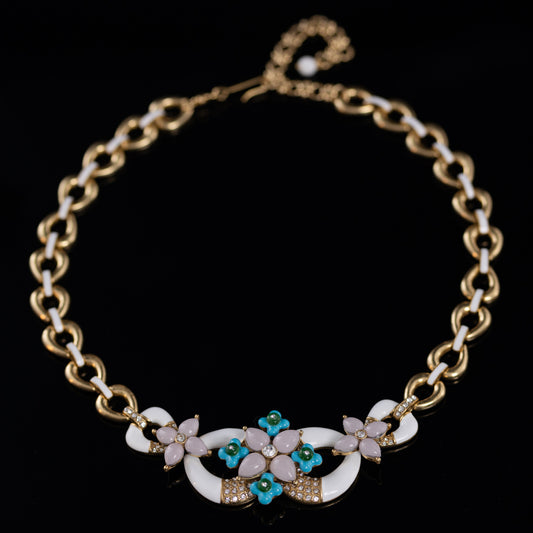 Vintage Enamel Classic Classic Necklace Gift Jewelry