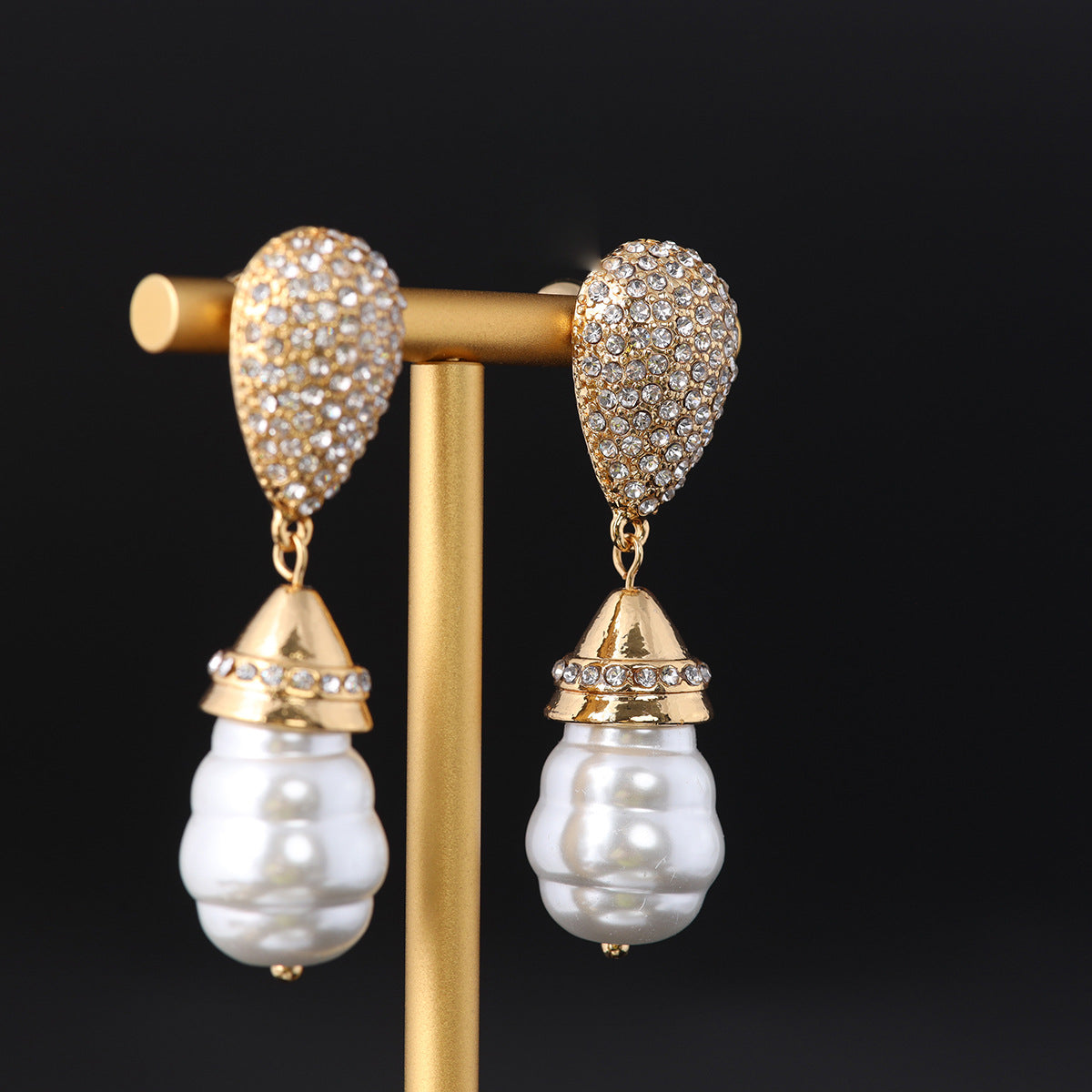Vintage Cubic Zirconia Artisan Handcrafted Earrings Gift Jewelry