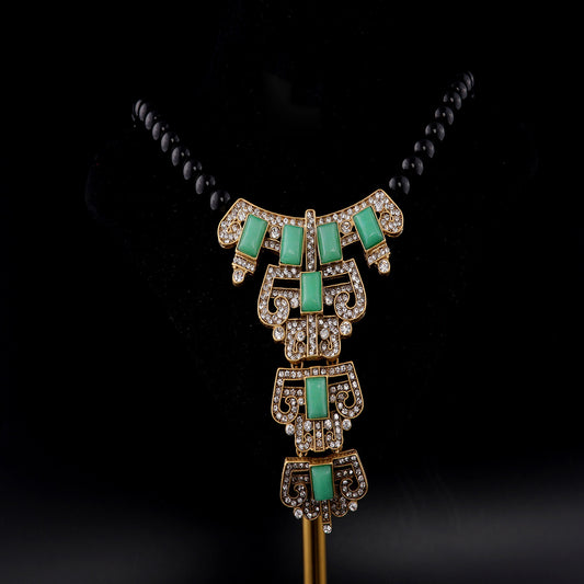 Vintage Geometric Artisan Artisan Necklace for Ladies