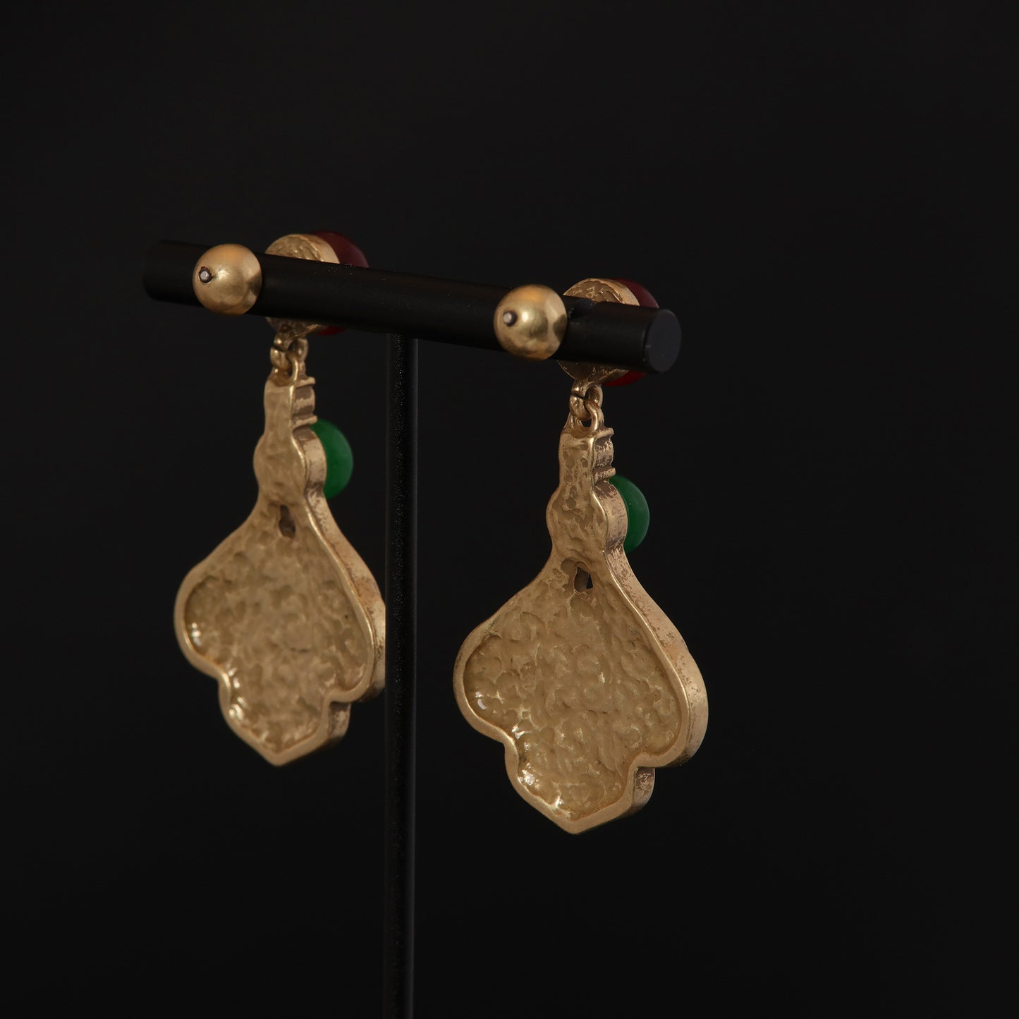 Vintage Enamel Statement Refined Earrings Handcrafted Design