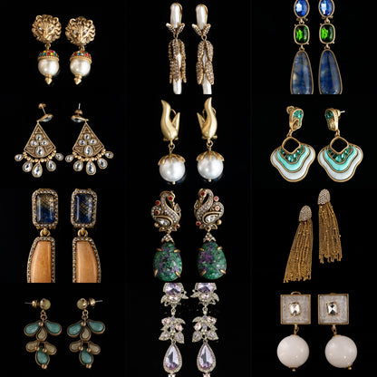Vintage Pearl Leaf Refined Handcrafted Earrings for Ladies
