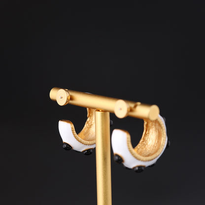 Vintage Enamel Luxury Classic Earrings Gift Jewelry