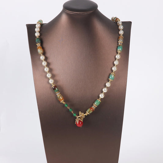 Vintage Agate Chic Handcrafted Necklace for Ladies