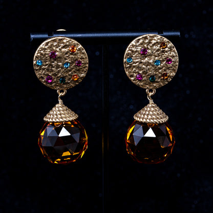 Vintage Crystal Luxury Statement Earrings Gift Jewelry