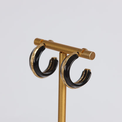 Vintage Enamel Chic Artisan Earrings for Ladies