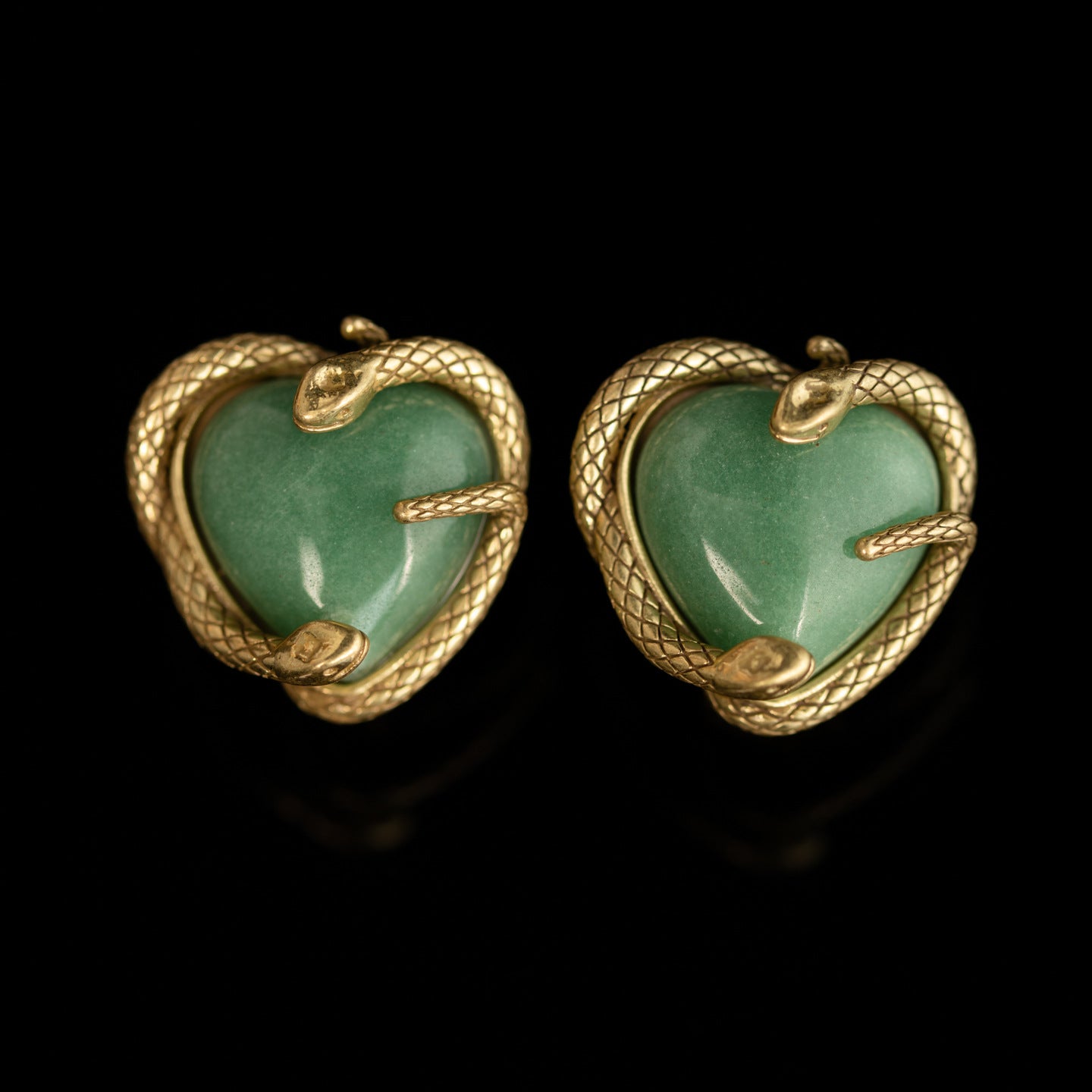 Vintage Royal Natural Stone Heart Jewelry Set