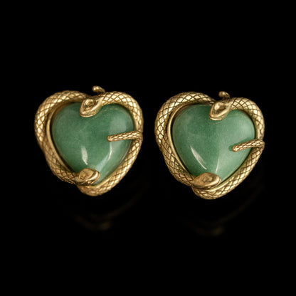 Vintage Royal Natural Stone Heart Jewelry Set
