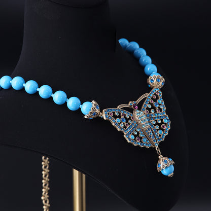Vintage Butterfly Elegant Handcrafted Necklace Gift Jewelry