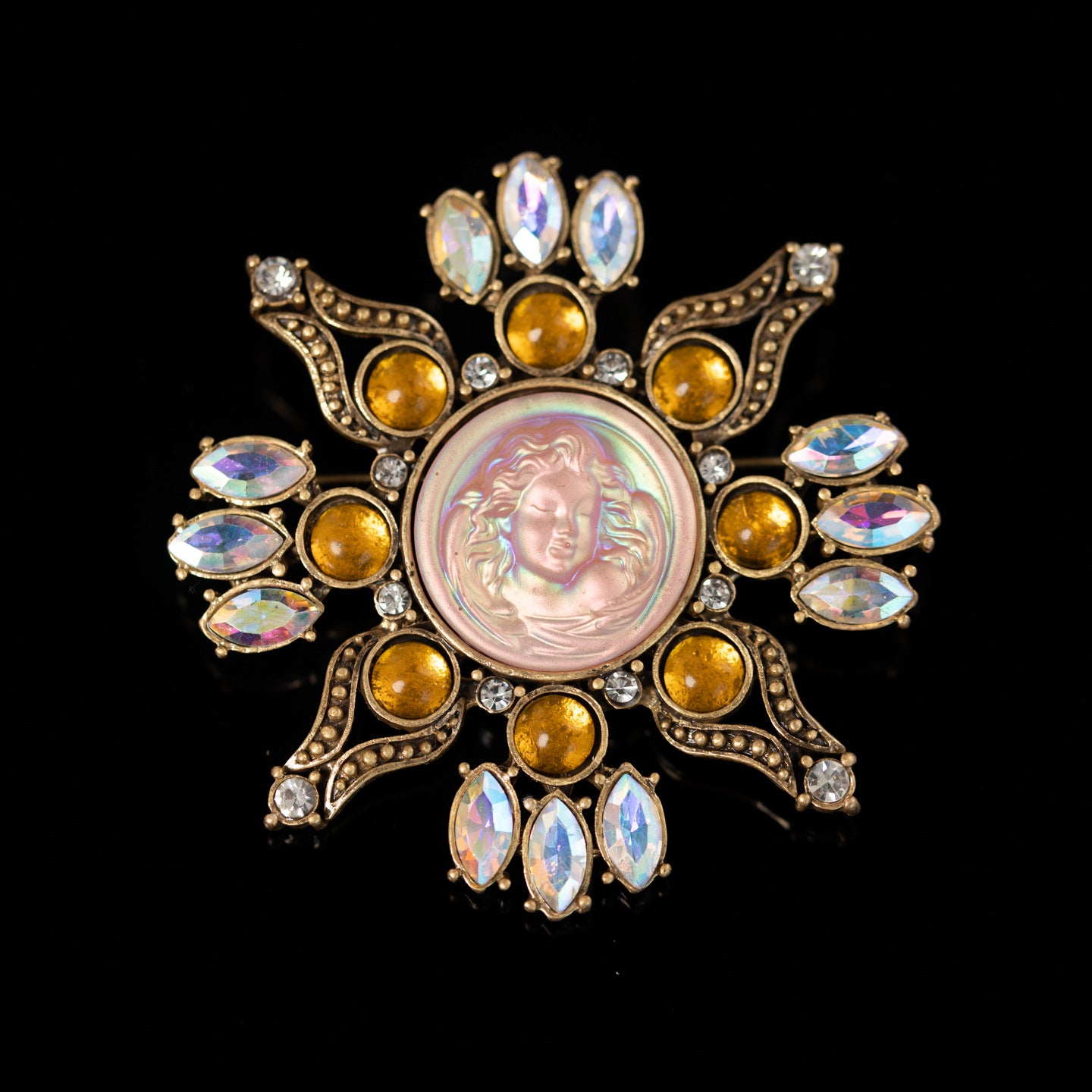 Vintage Cross Artisan Handcrafted Brooches for Men