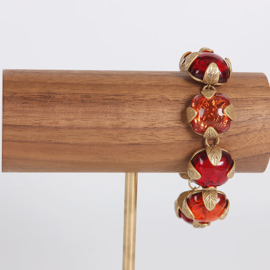 Vintage Glass Geometric Luxury Handcrafted Bracelet Handcrafted Design