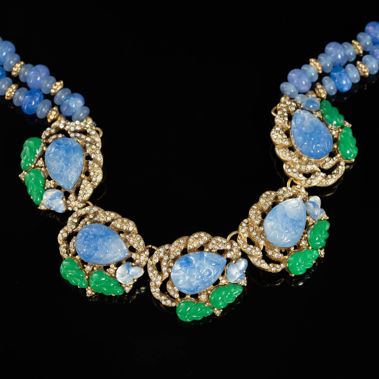 Vintage Glass Heart Chic Handcrafted Necklace for Women