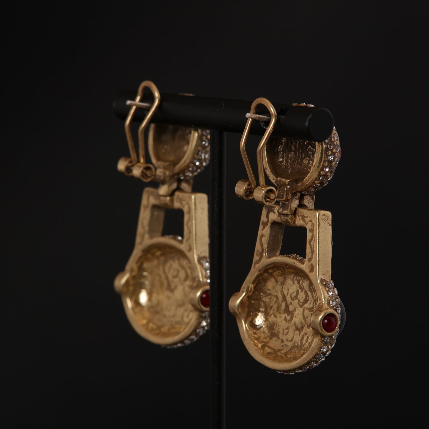 Vintage Natural Stone Elegant Stone Inlay Earrings for Ladies